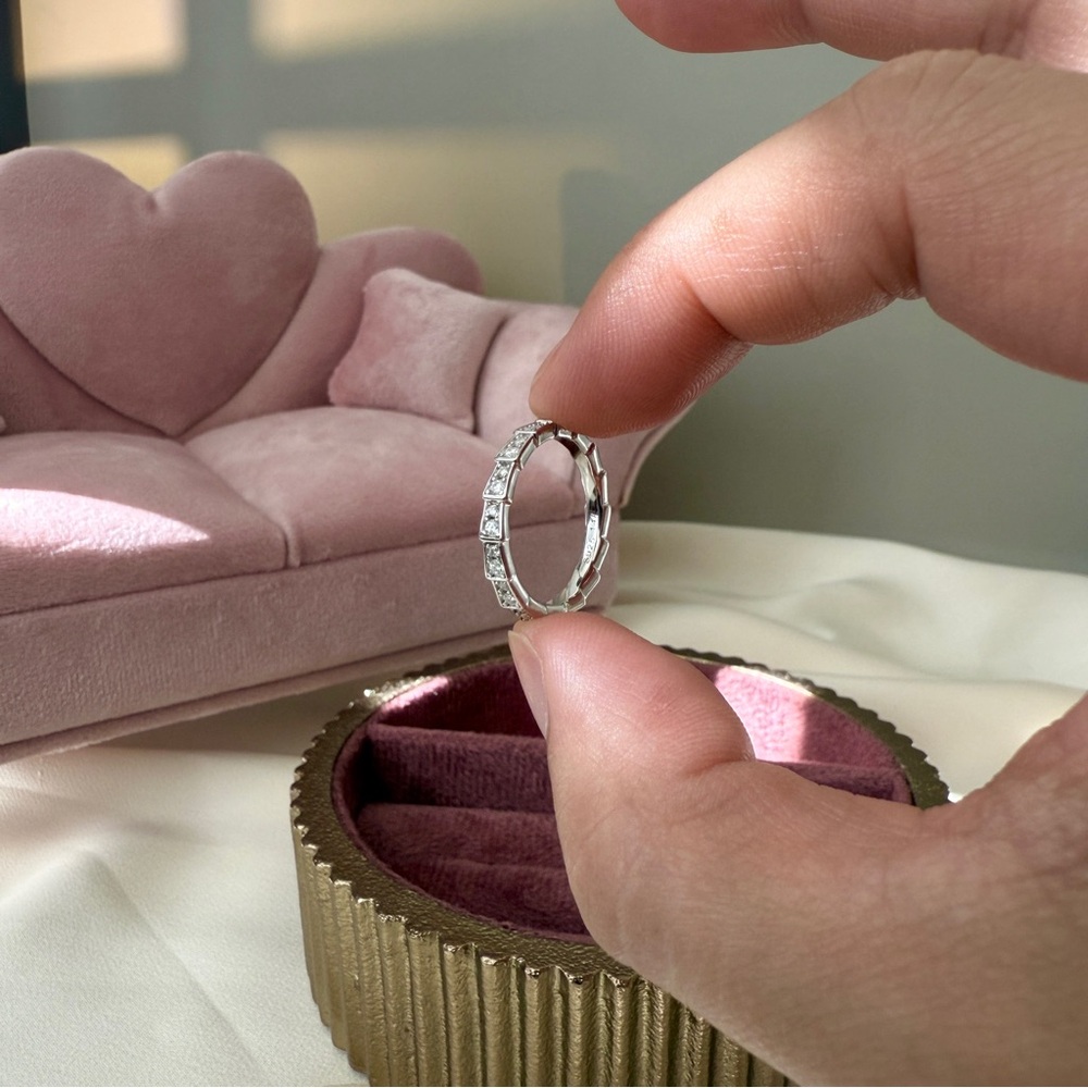 Sterling Silver Moissanite Eternity Band 0.5ctw - Picture 6 of 9